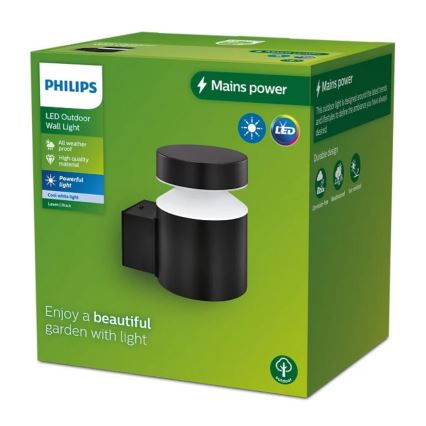Philips - LED vägglampa för utomhusbruk LAVEN LED/6W/230V 4000K IP44