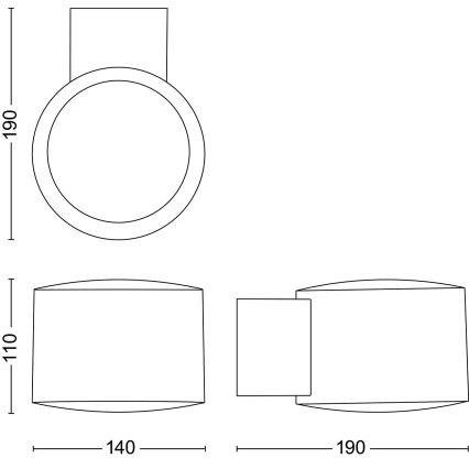 Philips - LED vägglampa för utomhusbruk OTIS LED/4,3W/230V 2700K IP44