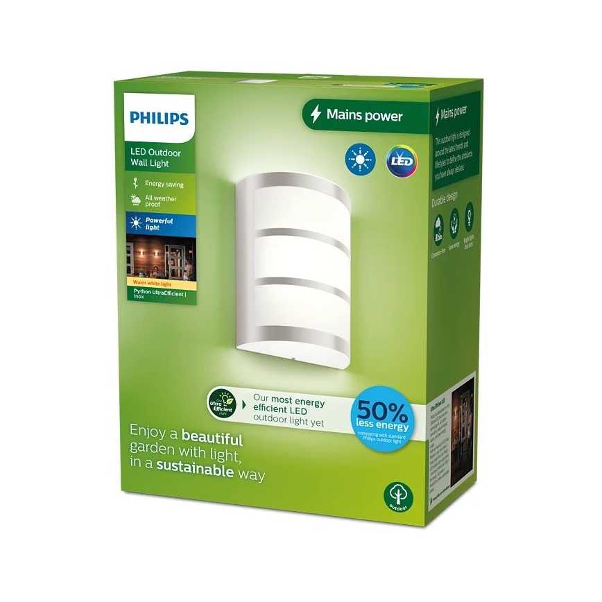 Philips - LED vägglampa för utomhusbruk PYTHON LED/3,8W/230V IP44