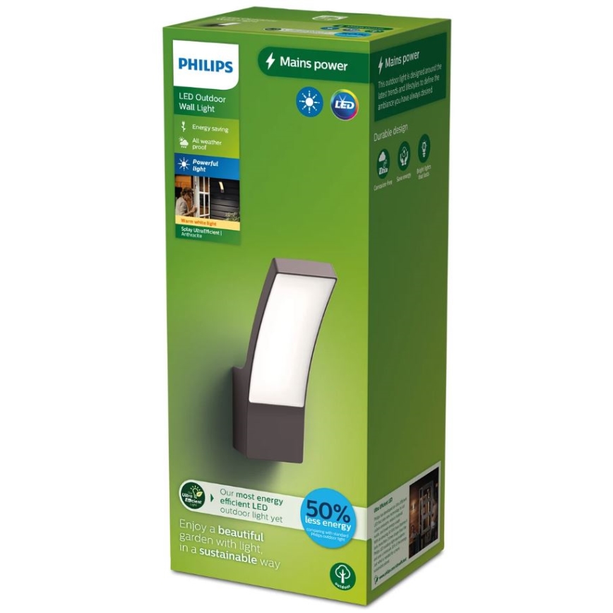 Philips - LED vägglampa för utomhusbruk SPLAY LED/3,8W/230V IP44