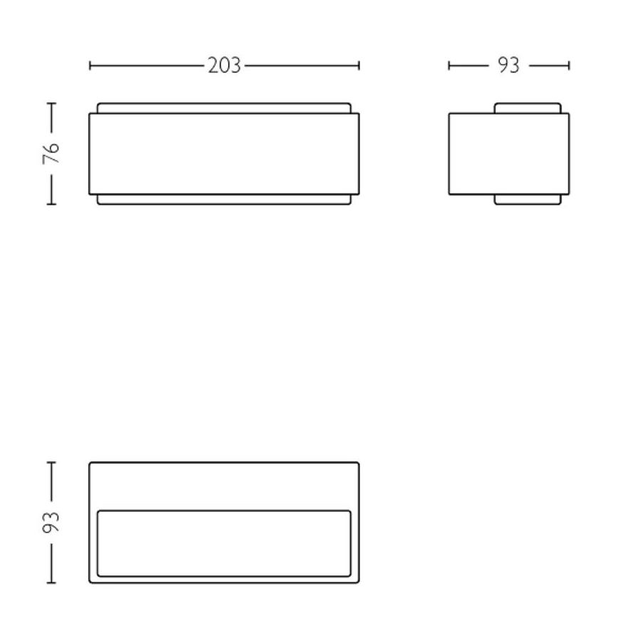 Philips - LED vägglampa för utomhusbruk STRATOSPHERE LED/3,8W/230V 2700K IP44