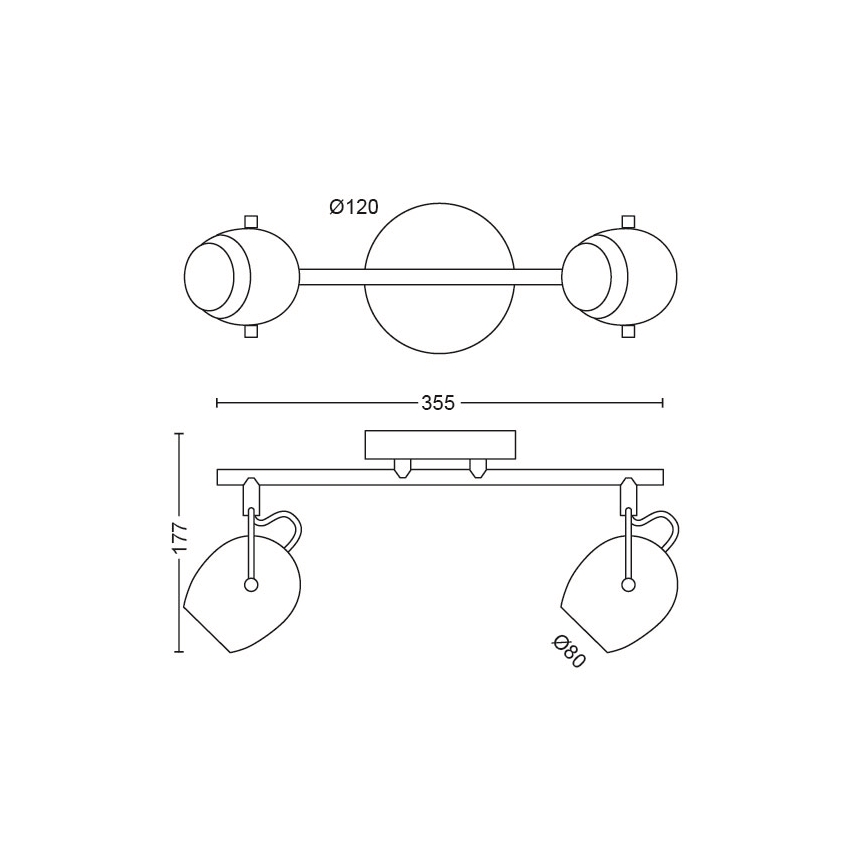Philips Lirio 57032/31/P0 - LED spotlight PLANET 2xLED/4,2W/230V