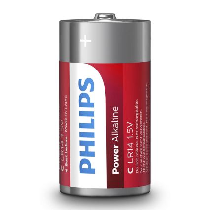 Philips LR14P2B/10 - 2 st Alkaliska batterier C POWER ALKALINE 1,5V 7200mAh