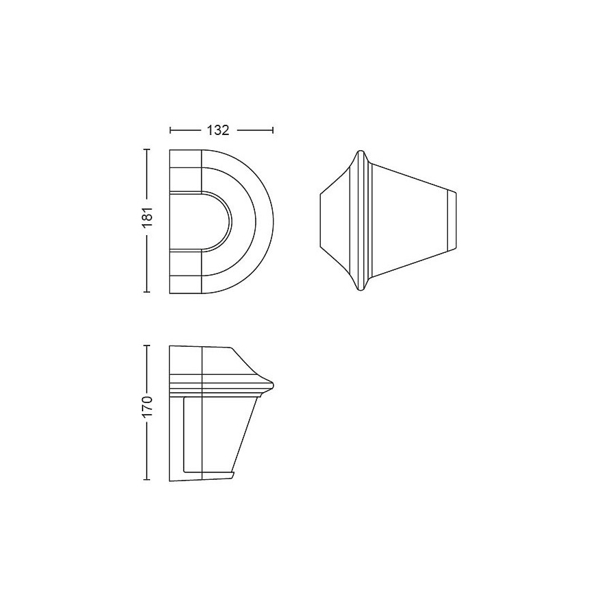 Philips Massive  - Utomhus väggbelysning 1xE27/42W/230V IP44