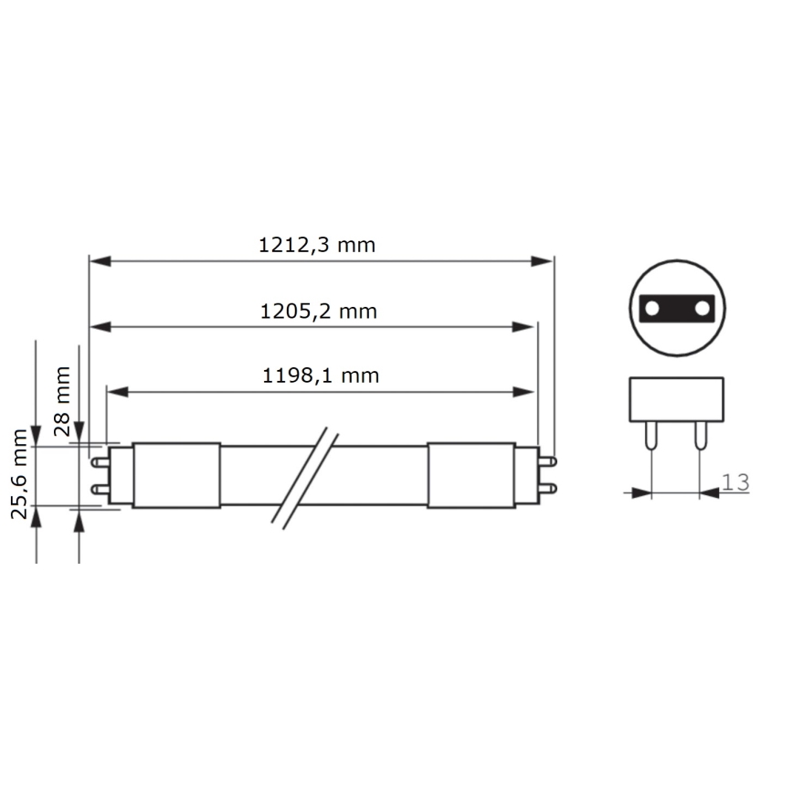 LED Lysrör Philips MASTER T8 G13/16W/80V 6500K 120 cm
