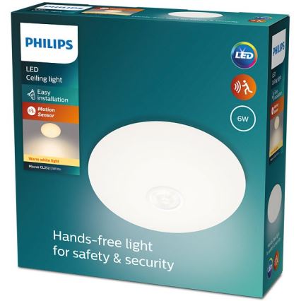 Philips - LED taklampa med sensor MAUVE LED/6W/230V