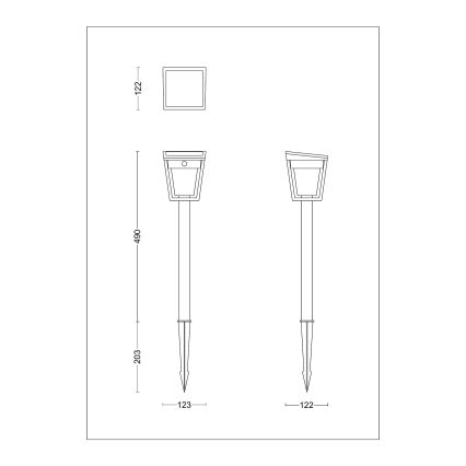 Philips - LED Solarlampa med rörelsesensor och skymningssensor NISSA LED/1,8W/3,7V 2600 mAh 3000K IP44
