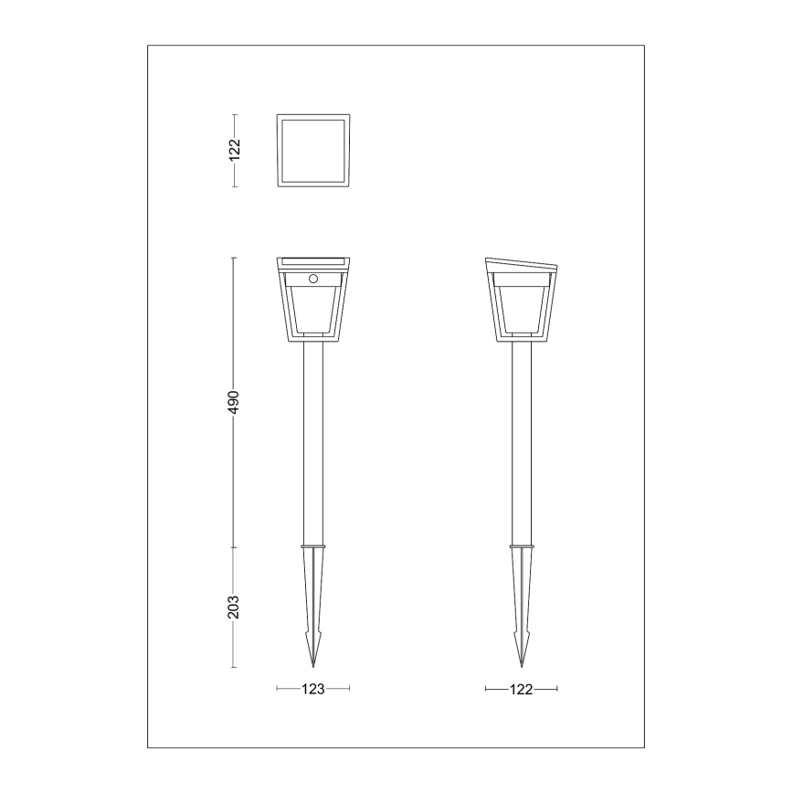 Philips - LED Solarlampa med rörelsesensor och skymningssensor NISSA LED/1,8W/3,7V 2600 mAh 3000K IP44