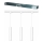 Philips - pendellampa med vajer för EASYLINK skensystem 3x GU10/7W/230V 1 m vit