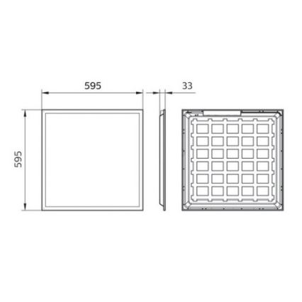Philips Pila - Infälld LED-panel för undertak LED/40W/230V 60x60 cm UGR22