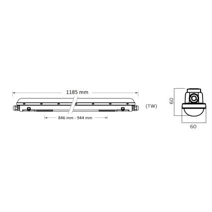 Philips Pila - teknisk LED-lysrörsarmatur LED/40W/230V 120 cm IP65