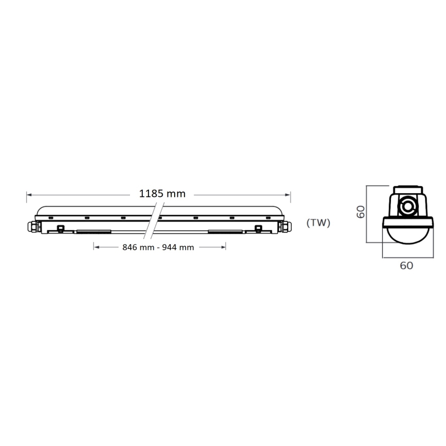 Philips Pila - teknisk LED-lysrörsarmatur LED/40W/230V 120 cm IP65