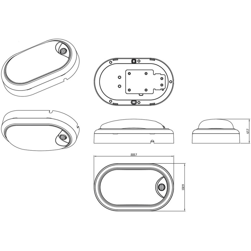 Philips - LED Vägglampa med sensor PROJECTLINE LED/15W/230V IP54