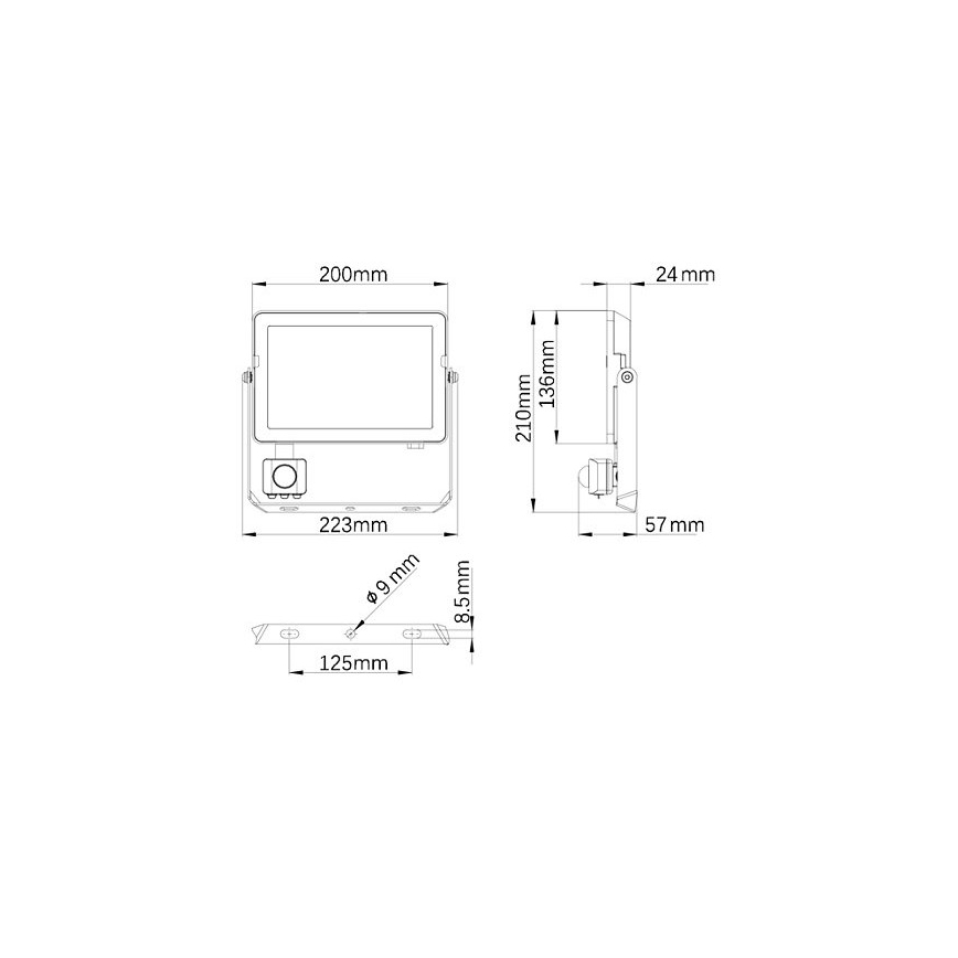 Philips - LED Utomhusstrålkastare med sensor PROJECTLINE LED/50W/230V IP65 4000K