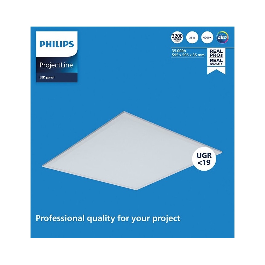 Philips - LED-panel för undertak PROJECTLINE LED/36W/230V 59,5x59,5 cm