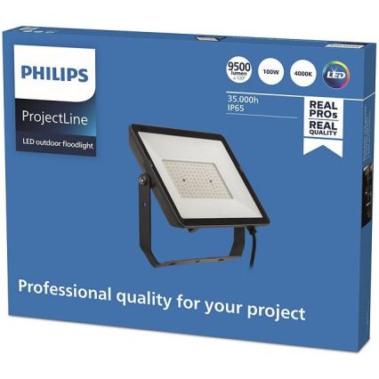Philips - LED Utomhusstrålkastare PROJECTLINE LED/100W/230V IP65 4000K