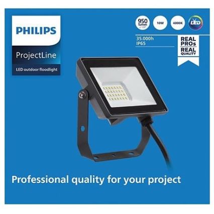 Philips - LED Utomhusstrålkastare PROJECTLINE LED/10W/230V IP65 4000K