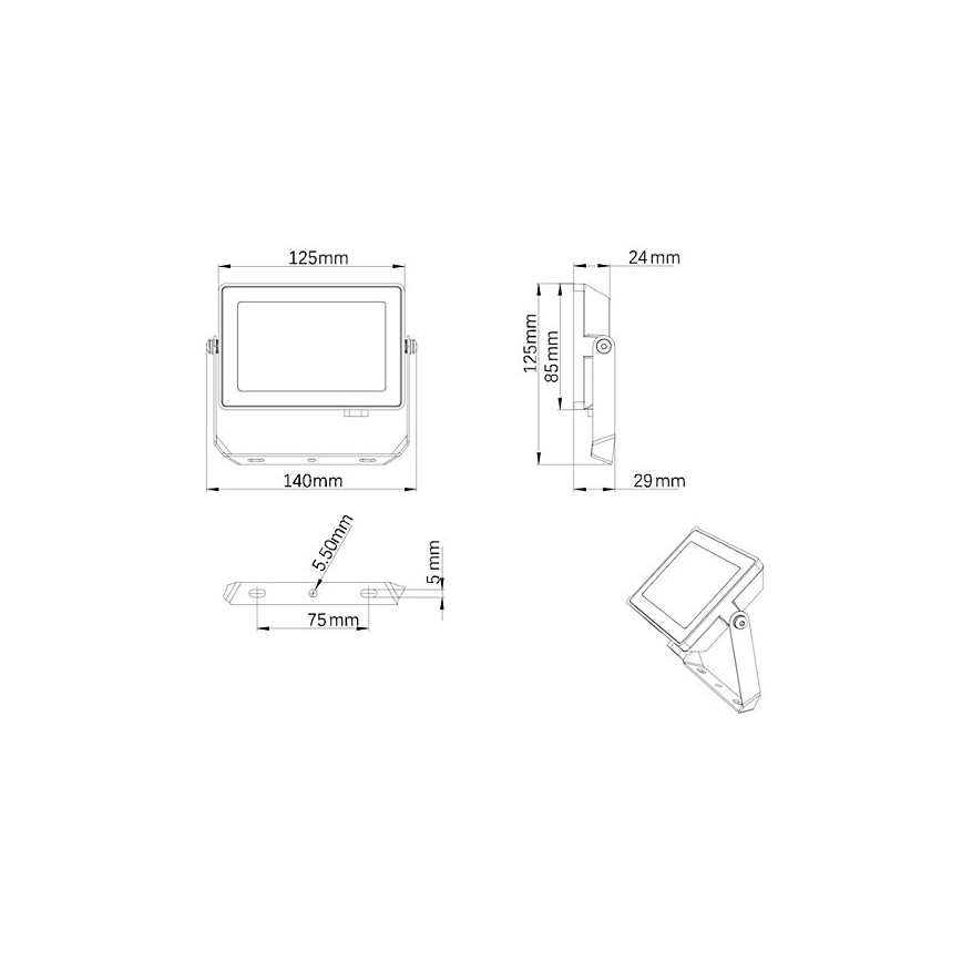 Philips - LED Utomhusstrålkastare PROJECTLINE LED/20W/230V IP65 3000K