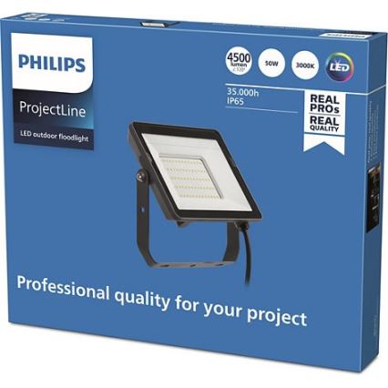 Philips - LED Utomhusstrålkastare PROJECTLINE LED/50W/230V IP65 3000K