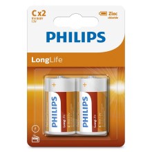 Philips R14L2B/10 - 2 st Zinc-chloride C LONGLIFE 1,5V