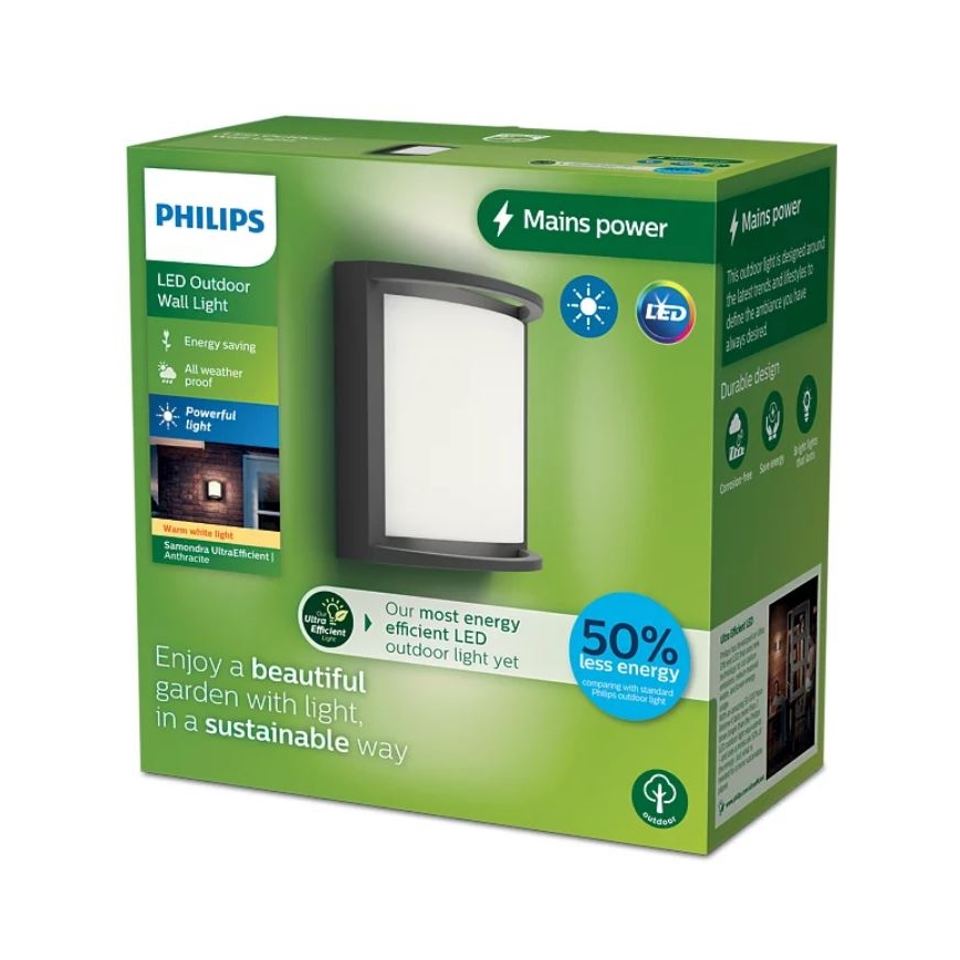 Philips - LED Utomhus Vägglampa SAMONDRA LED/3,8W/230V IP44