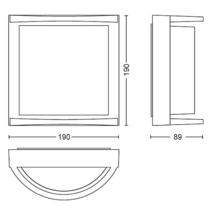 Philips - LED Utomhus Vägglampa SAMONDRA LED/3,8W/230V IP44