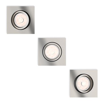 Philips - Sats med 3 dimbara LED RGBW infällda downlights DONEGAL 3xGU10/4,8W/230V + fjärrkontroll