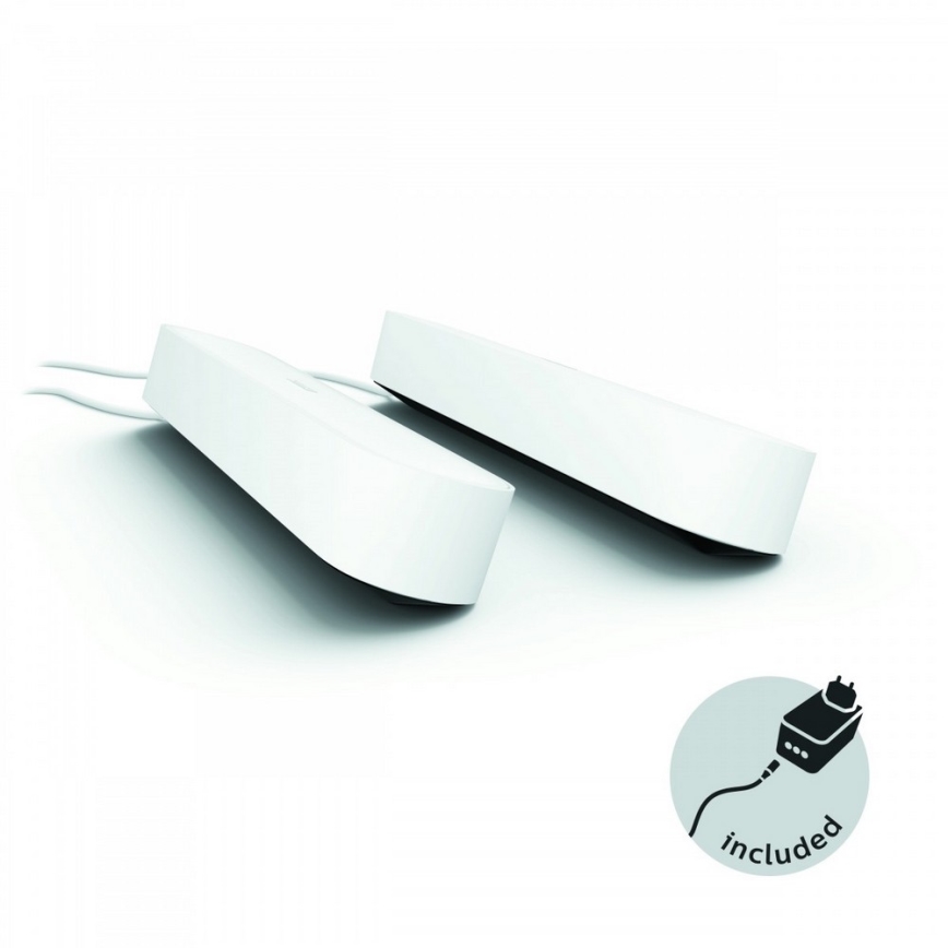 Philips - SET 2x LED RGB Dimbara bordslampor Hue PLAY LED/6W/230V vit