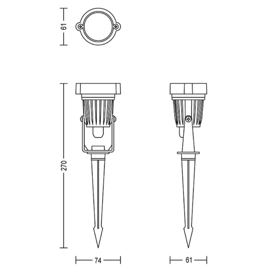 Philips - SET OM 3 LED Utomhusspot CAPER LED/1,5W/24/230V IP44