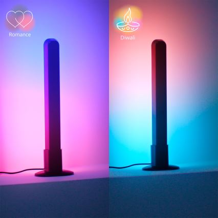 Philips - 2-pack LED RGBIC dimbara armaturer SMART GRADIENT LED/8W/230V 2700-6500K Wi-Fi