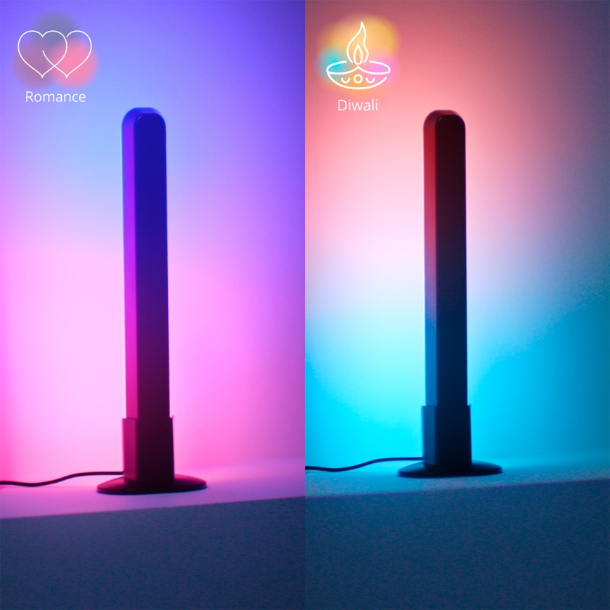 Philips - 2-pack LED RGBIC dimbara armaturer SMART GRADIENT LED/8W/230V 2700-6500K Wi-Fi