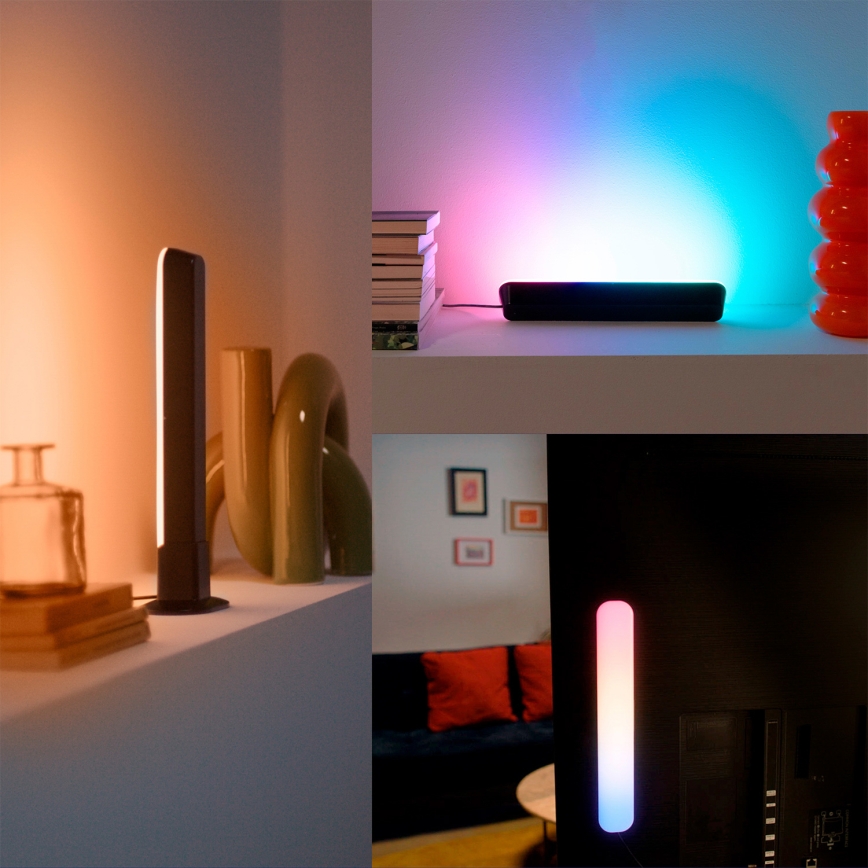Philips - 2-pack LED RGBIC dimbara armaturer SMART GRADIENT LED/8W/230V 2700-6500K Wi-Fi