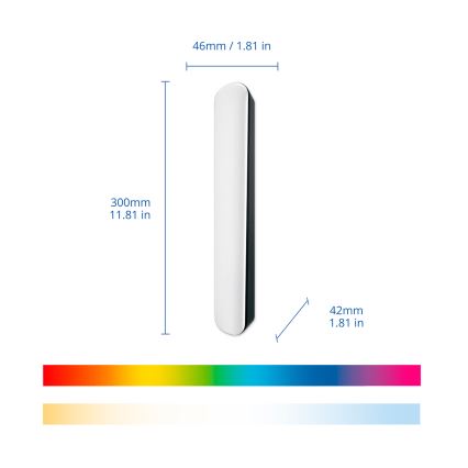 Philips - 2-pack LED RGBIC dimbara armaturer SMART GRADIENT LED/8W/230V 2700-6500K Wi-Fi