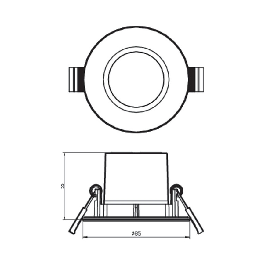 Philips - Set med 3 dimmbara LED-badrumsarmaturer DIVE LED/5,5W/230V IP65