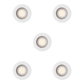 Philips - Set med 5 infällda armaturer PERIDOT 1xGU10/7W/230V vit