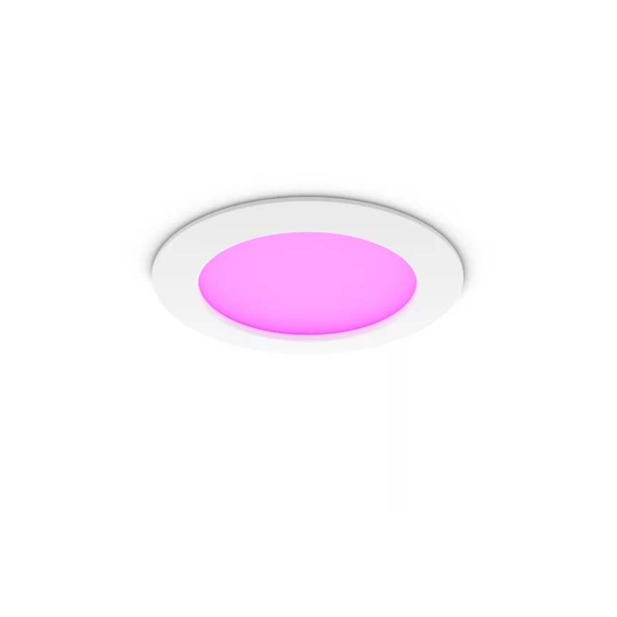 Philips - Set med 2 dimbara LED RGBW infällda badrumsarmaturer Hue SLIM LED/12W/230V 2000-6500K vit IP44