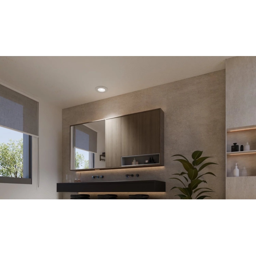 Philips - 2-pack LED RGBW dimbara infällda badrumsarmaturer Hue SLIM LED/8,3W/230V 2000-6500K vit IP44