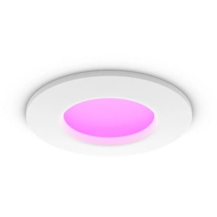 Philips - 2-pack LED RGBW dimbara infällda badrumsarmaturer Hue SLIM LED/8,3W/230V 2000-6500K vit IP44