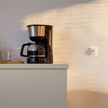 Philips - Set om 2 smarta SCHUKO-uttag 2300 W med energimätare, Wi‑Fi