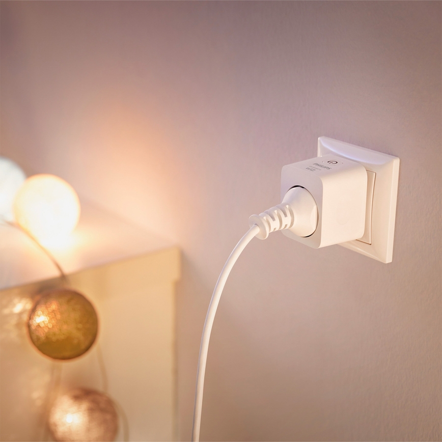 Philips - Set om 2 smarta SCHUKO-uttag 2300 W, Wi-Fi