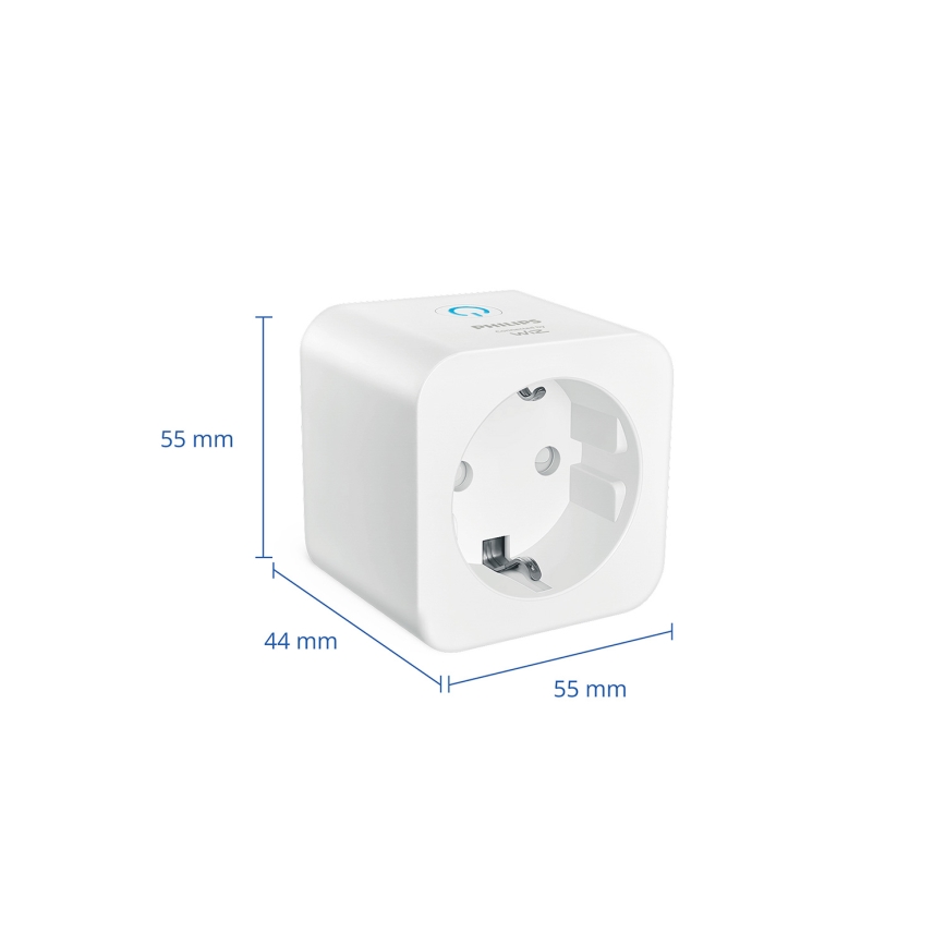 Philips - Set om 2 smarta SCHUKO-uttag 2300 W, Wi-Fi