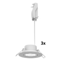 Philips - Set om 3 dimbara LED-inbyggnadsarmaturer CILANTRO LED/5W/230V 2700K svart