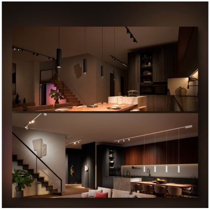 Philips - Set om 3 dimbara LED RGB-pendellampor på vajer för Hue-skensystem PERIFO LED RGB/15,6W/230V 2000-6500K