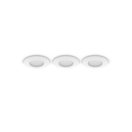 Philips - 3-pack dimbara LED RGBW infällda badrumsarmaturer Hue SLIM LED/8,3W/230V 1000-20000K vit P44