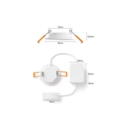 Philips - 3-pack dimbara LED RGBW infällda badrumsarmaturer Hue SLIM LED/8,3W/230V 1000-20000K vit P44
