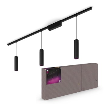 Philips - Set om 3 dimbara RGBW-LED-pendellampor med kabel för Hue PERIFO skensystem, LED/15,6W/230V 2000-6500K