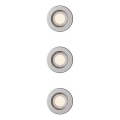 Philips - Set om 3 infällda downlights PERIDOT 1xGU10/7W/230V silver