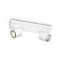 Philips - Spotarmatur RUNNER 2xGU10/20W/230V vit