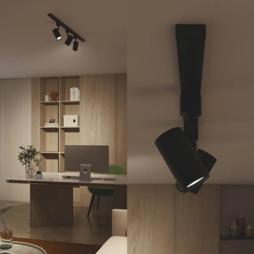 Philips - Spotlampa i skensystemet EASYLINK 3xGU10/7W/230V 1m svart