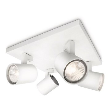 Philips - Spotlampa RUNNER 4xGU10/20W/230V vit